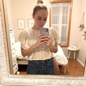 White lace Zara Blouse